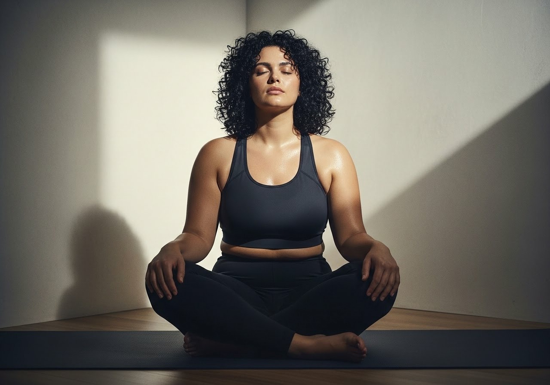 Kobieta praktykująca techniki oddechowe redukujące stres